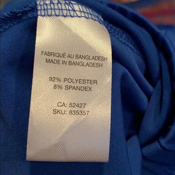 Blue Cropped Spandex Pants Athleisure - Picture 12 of 14